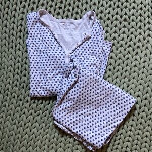 Roller Rabbit Blue Heart Print XL Pajamas